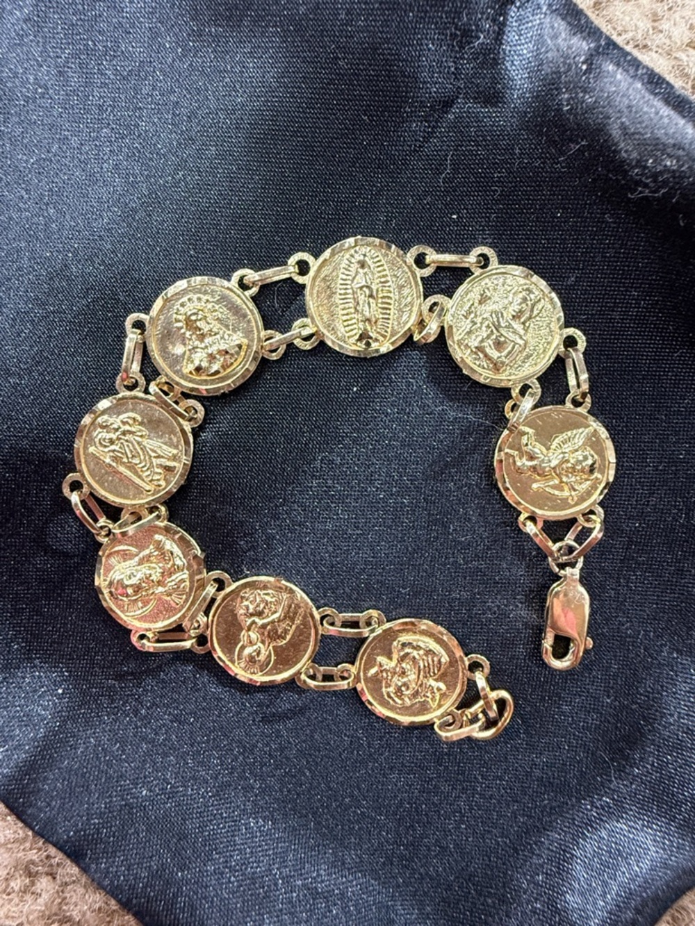 10Kt Solid Gold Saint Bracelet